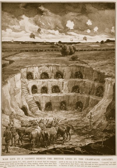 Háborús élet egy homokozóban a brit vonalak mögött Champagne országban, 1914-1919 alkotó: English School