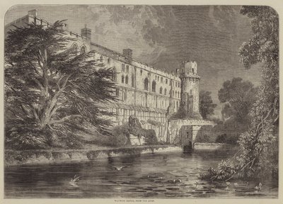Warwick kastély, az Avonból (metszet) alkotó: English School