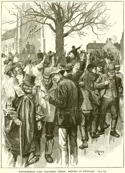 Warwickshire Farm Laborers Strike: Találkozó Whitnashban alkotó: English School