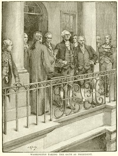Washington letette az elnöki esküt alkotó: English School