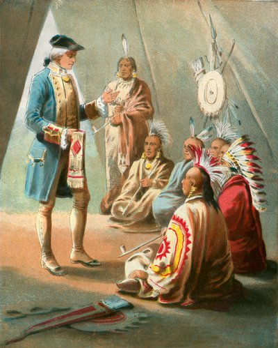 Washington első beszéde az indiánokhoz alkotó: English School