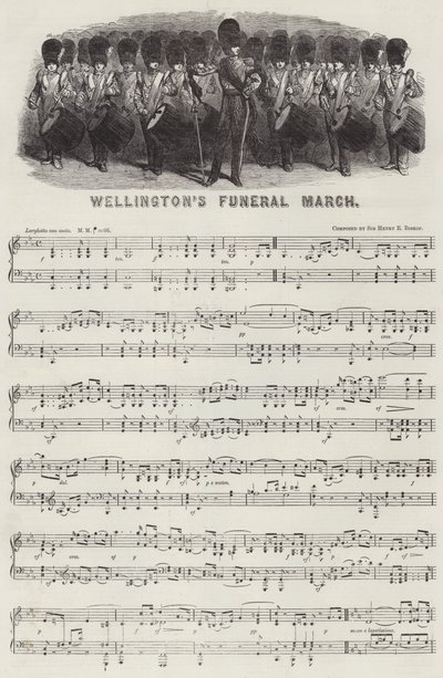 Wellington temetési menete (metszet) alkotó: English School