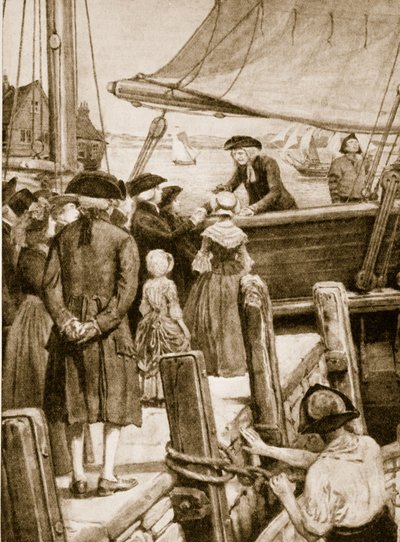 Wesley a The Prince of Wales fedélzetén 1787-ben búcsúzott az írektől alkotó: English School