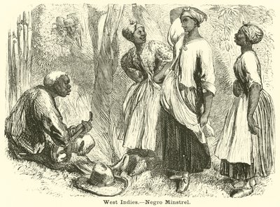 Nyugat-India, néger minstrel (metszet) alkotó: English School