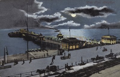 West Pier, Brighton, Sussex (színes litográfia) alkotó: English School
