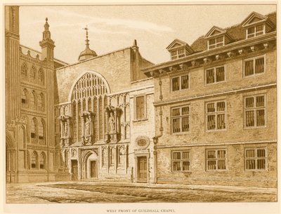 A londoni Guildhall kápolna nyugati frontja alkotó: English School