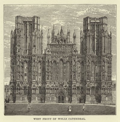 Wells katedrálisának nyugati frontja alkotó: English School