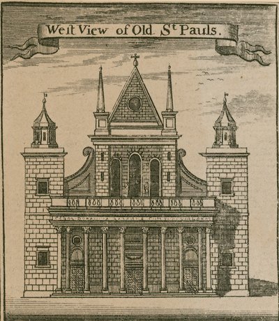 Nyugati kilátás Old St Pauls, London alkotó: English School