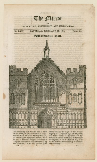 Westminster Hall alkotó: English School