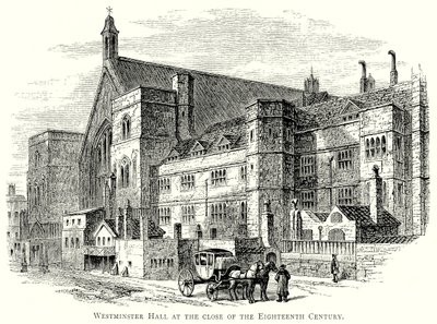 Westminster Hall a tizennyolcadik század végén (metszet) alkotó: English School