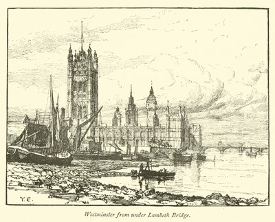 Westminster a Lambeth híd alól alkotó: English School