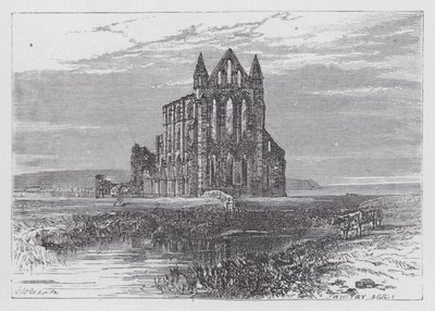 Whitby Abbey (metszet) alkotó: English School