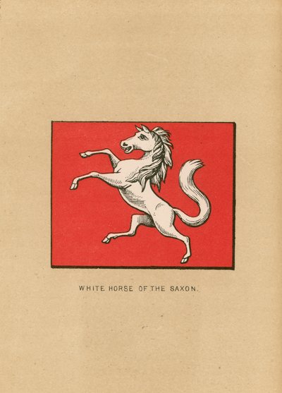 Weißes Pferd der Sachsen von English School