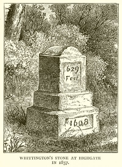 Whittingtons Stone Highgate-ben 1857-ben alkotó: English School