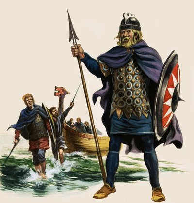 Ki volt az a szász király, aki flottát szervezett a brit partokon a viking fosztogatók fenyegetésére alkotó: English School