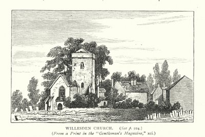 Willesden Church (metszet) alkotó: English School