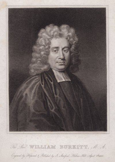 William Burkitt, angol pap és író (metszet) alkotó: English School