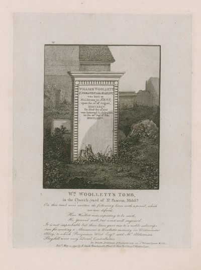 William Woollett sírja alkotó: English School
