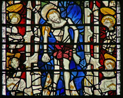 Corpus Christit ábrázoló w12 ablak alkotó: English School
