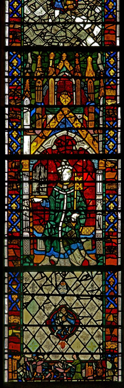 W40-es ablak, amely Szent Pétert ábrázolja alkotó: English School