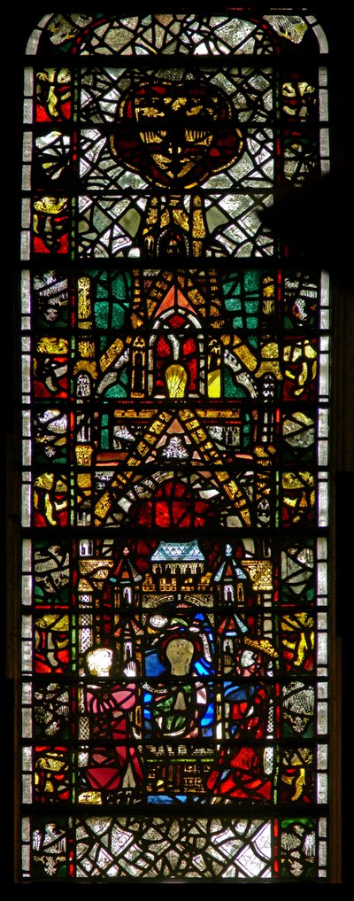 A Szent Katalint ábrázoló w42-es ablak börtönben van alkotó: English School