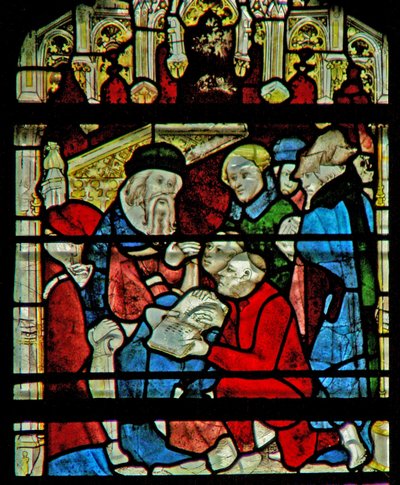 Fenster w5 mit einer Szene aus dem Leben des hl. Wilhelm von English School