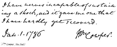 Wm Cowper (a költő) alkotó: English School