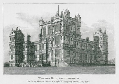Wollaton Hall, Nottinghamshire (litográfia) alkotó: English School