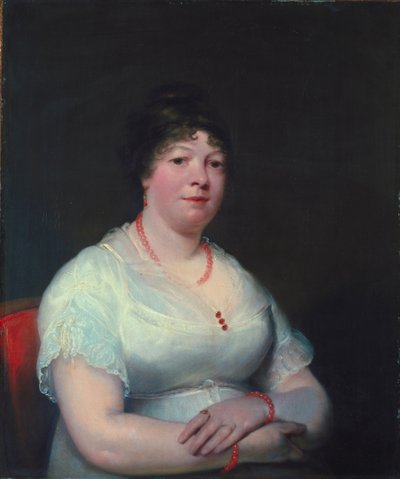 Nő rózsakvarc ékszerekkel, 1810-15 körül alkotó: English School