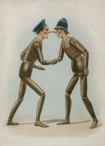 Matróz és rendőr fabábjai alkotó: English School