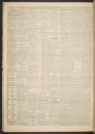 Worcestershire Chronicle, 1871. szeptember 20. (újságpapír) alkotó: English School