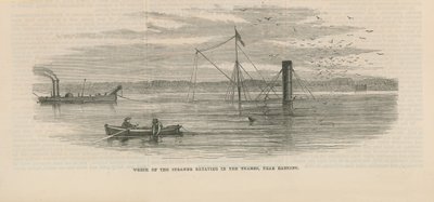 A Batavier gőzhajó roncsa a Temzében alkotó: English School