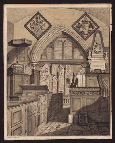 Wyrardisbury templom, Bucks (metszet) alkotó: English School