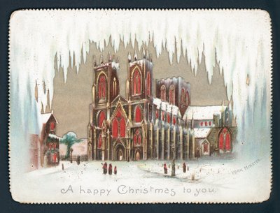 York Minster im Winter, Weihnachtskarte von English School