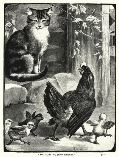 "Du hast mein armes Huhn gestohlen" (Gravur) von English School