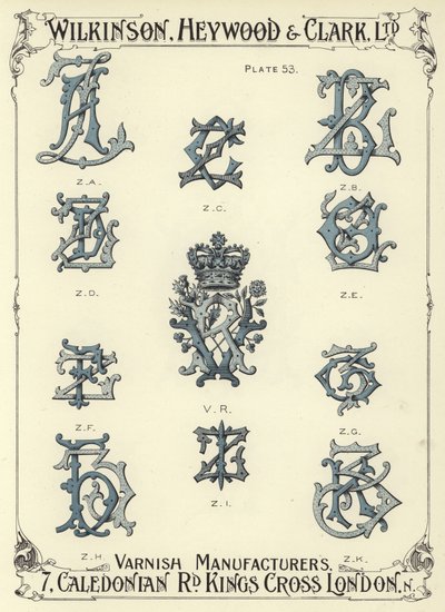 ZA, ZC, ZB, ZD, VR, ZE, ZF, ZG, ZH, ZI, ZK alkotó: English School