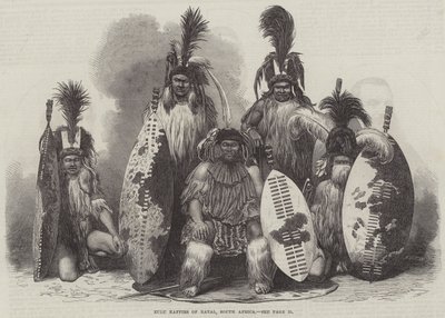 Zulu Kaffirs of Natal, Dél-Afrika (metszet) alkotó: English School