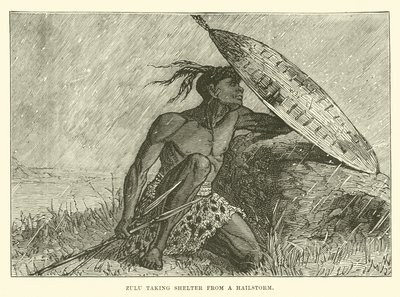 A zulu menedéket keres a jégeső elől alkotó: English School