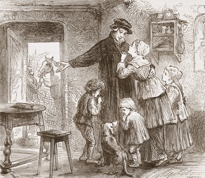 Zwingle, hogy csatlakozzon a hadsereghez, illusztrációja James Aitken Wylie (1808-1890) A protestantizmus története című könyvéből, pub. 1878 alkotó: English School