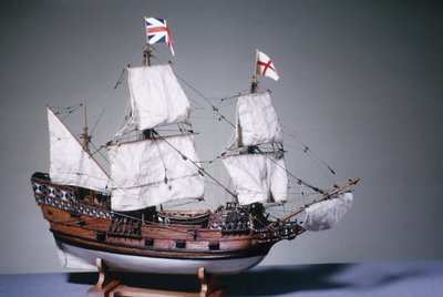 Az 1620-as Mayflower 1:60 méretarányú modellje (fa) (lásd még: 3220) alkotó: English School English School
