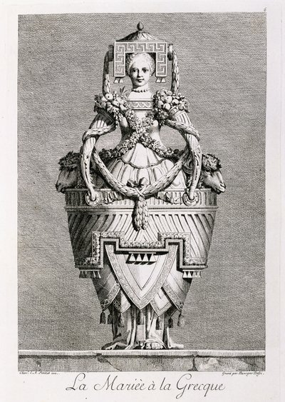 A menyasszony görög stílusban, a Mascarade a la Grecque-ből alkotó: Ennemond Alexandre (after) Petitot