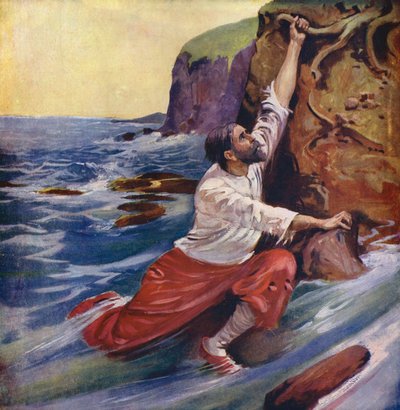 Szindbád menekülése (színes litográfia) alkotó: Enoch Ward