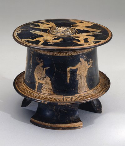 Piros figura pyxis, padlás, Kr.e. 430 körül (cserép) alkotó: Eretria Painter Eretria Painter