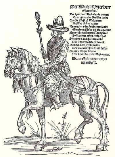 Vaszilij III Ivanovics moszkvai nagyherceg portréja 1479-1533 alkotó: Erhard Schon