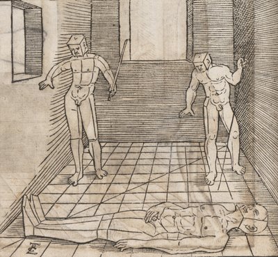 A bohóckodások arányainak és helyzetének meghatározása, 1538. alkotó: Erhard Schon
