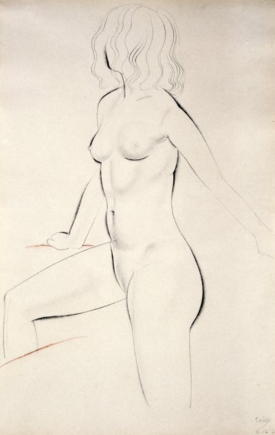 Álló női akt alkotó: Eric Gill