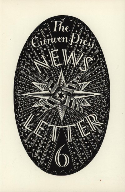 Tervezés a The Curwen Press News-Letterhez, 1934. 6. szám (fametszet) alkotó: Eric Ravilious