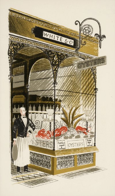 Oyster Bar, 1938 körül alkotó: Eric Ravilious