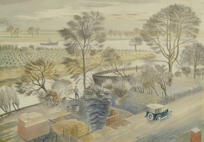 A Temze Hammersmithnél alkotó: Eric Ravilious