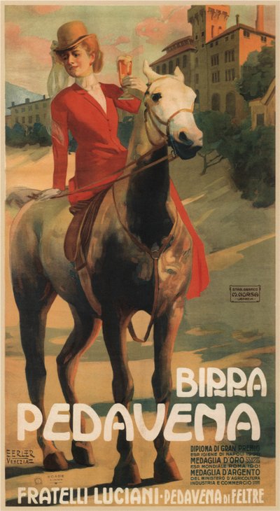 Pedavena sör, 1900-1910-es évek alkotó: Erich Erler